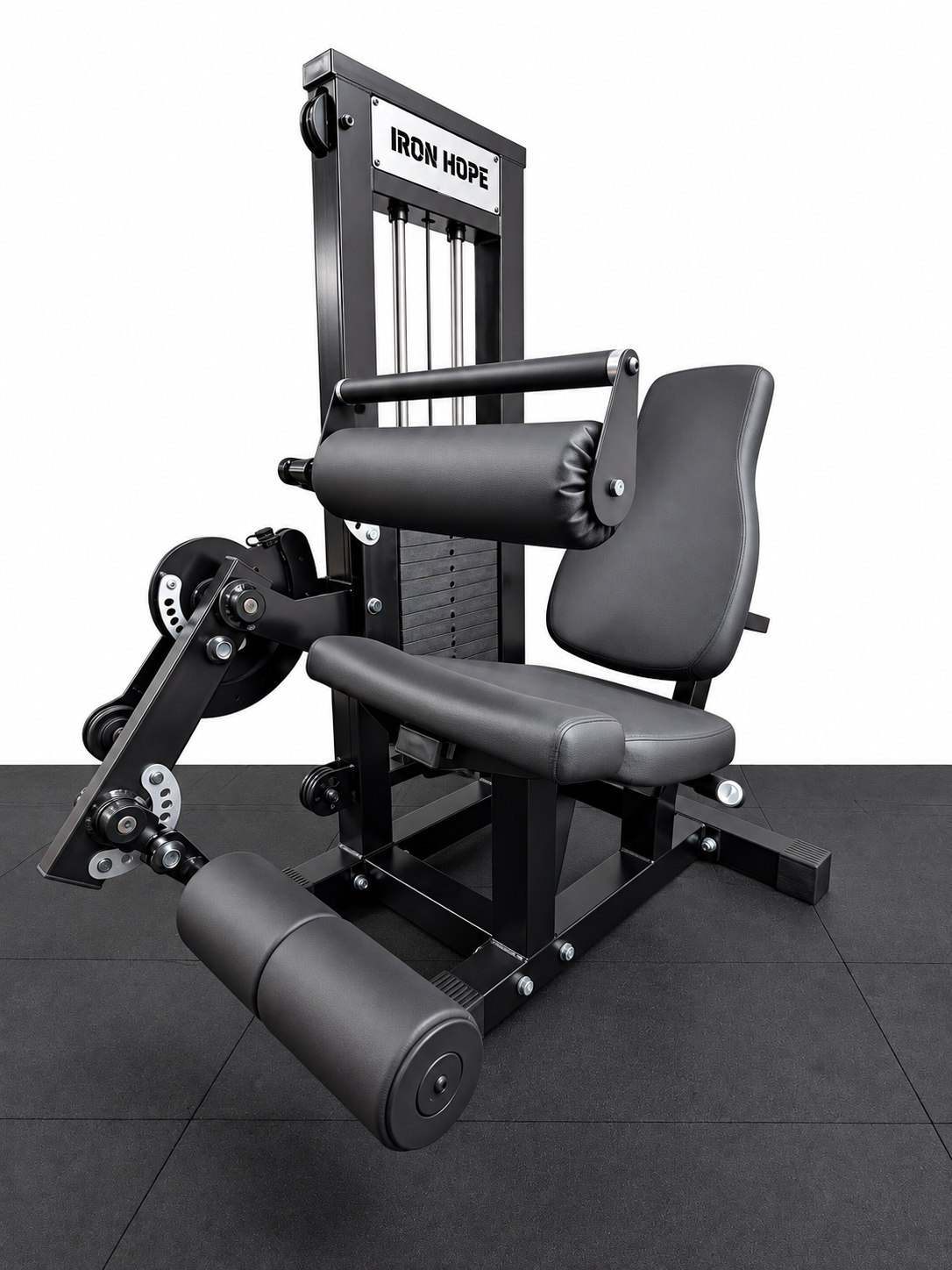 Extensora e Flexora Iron Hope Fitness - máquina com regulagem de amplitude e torre de pesos